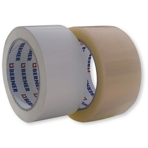 Ruban d'emballage blanc PVC 66 m x 50 mm